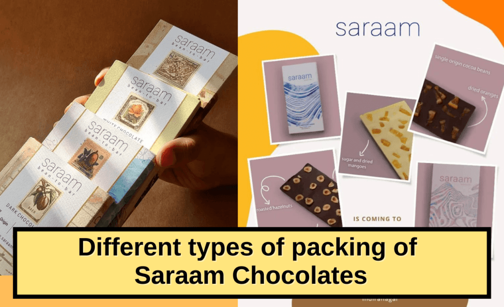 Different types of packing of Saraam Chocolates