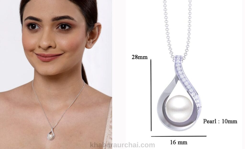 Valentine Day Gifts Under 1000 : प्यार का इजहार करने के अनोखे तरीके 11 Silver Real Pearl Pendant