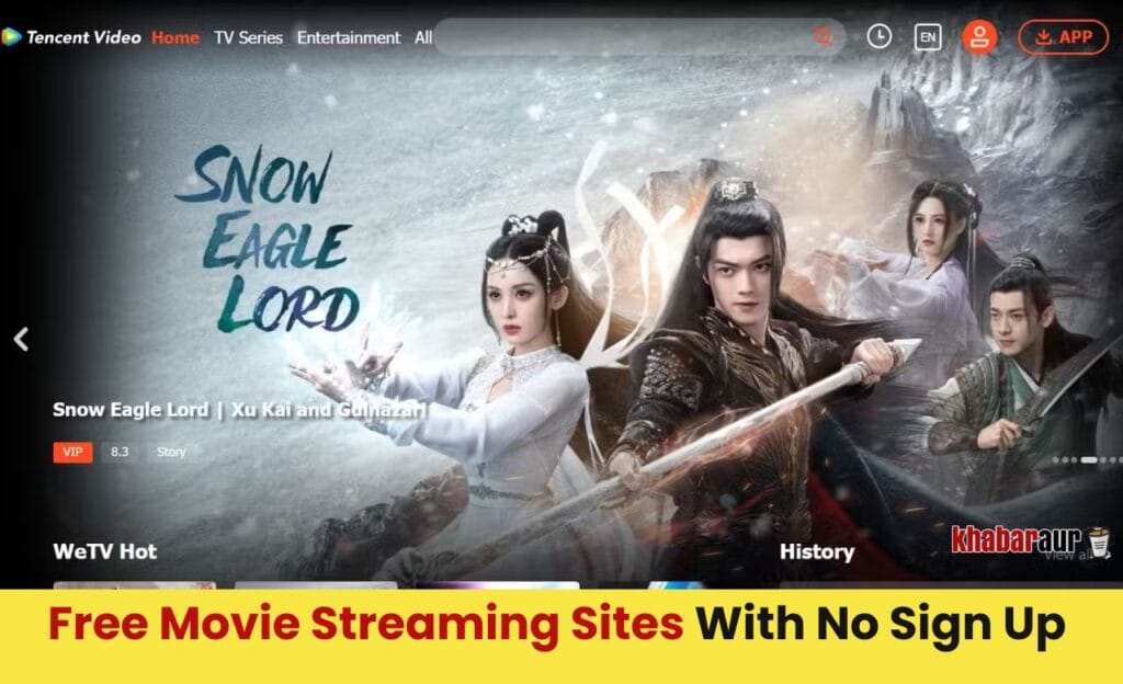 10 Free Movie Streaming Sites जिनमें साइन अप की जरूरत नहीं है 14 Tencent Video