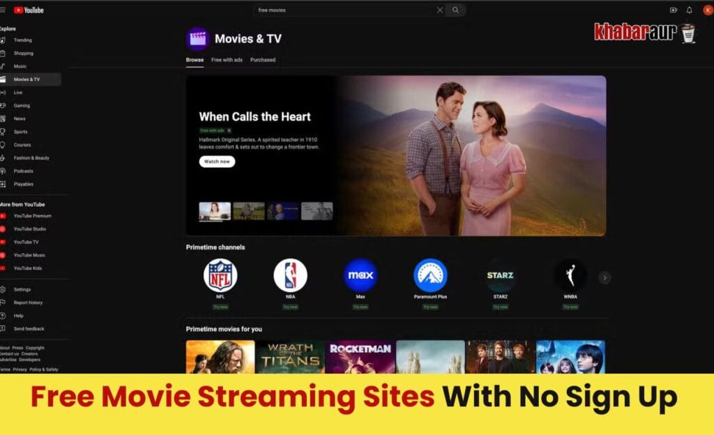 10 Free Movie Streaming Sites जिनमें साइन अप की जरूरत नहीं है 8 Youtube